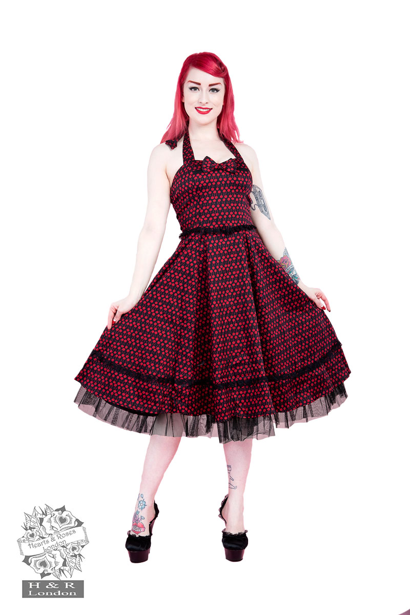 Balaton Cherry Halter Dress